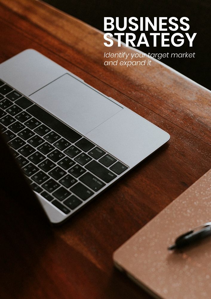 Business strategy poster editable template, modern design