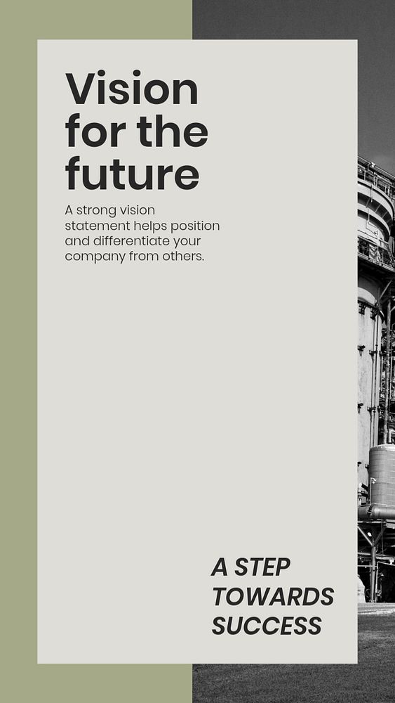 Business vision Instagram story template, modern design