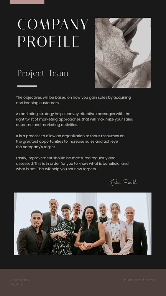 Company profile Instagram story template, professional business design
