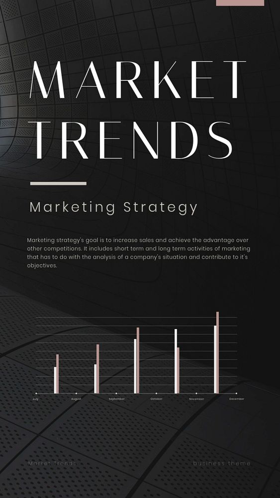 Market trends Instagram story template, business charts