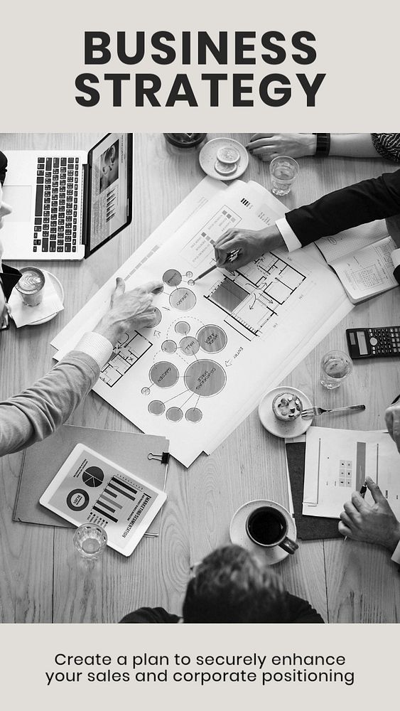 Business strategy Instagram story template, modern design