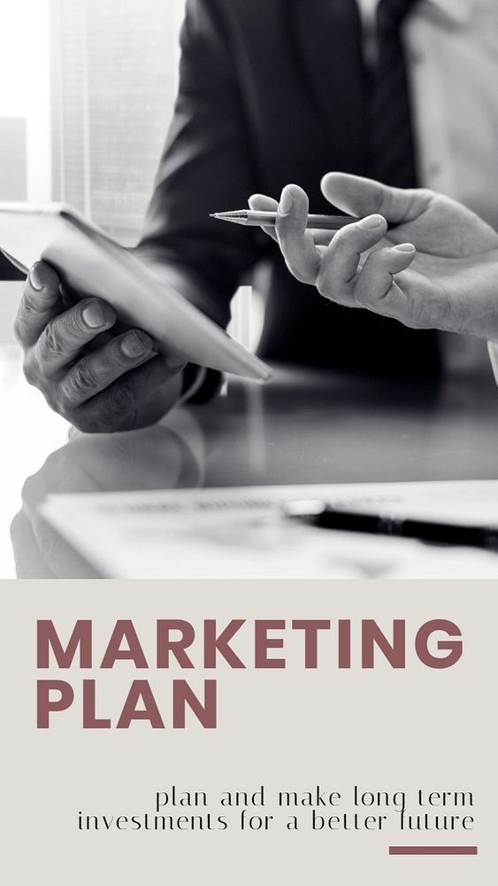Marketing plan Instagram story template, modern design