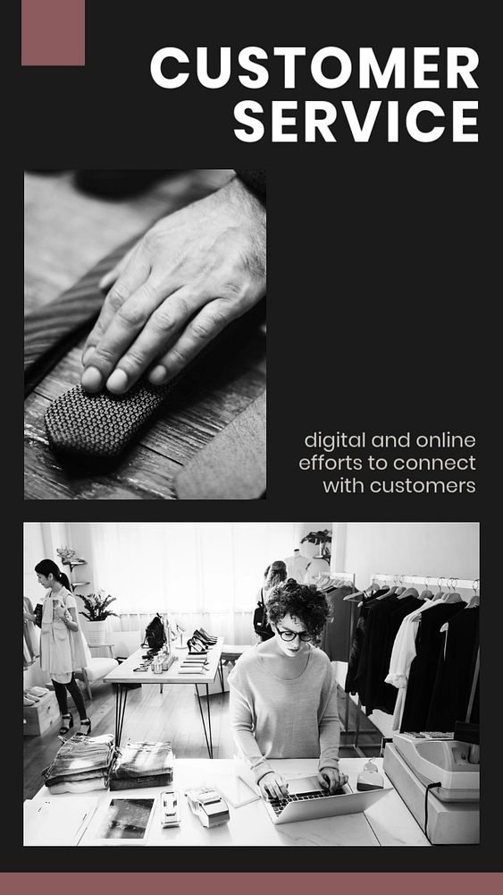 Customer service Instagram story template, business branding
