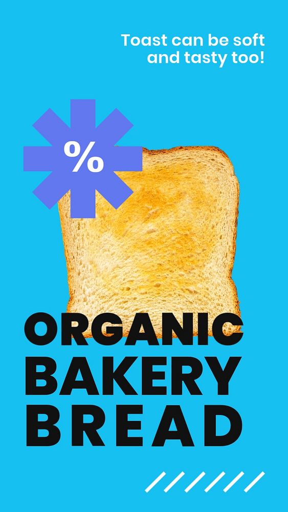 Toast breakfast Instagram story template, bakery advertisement