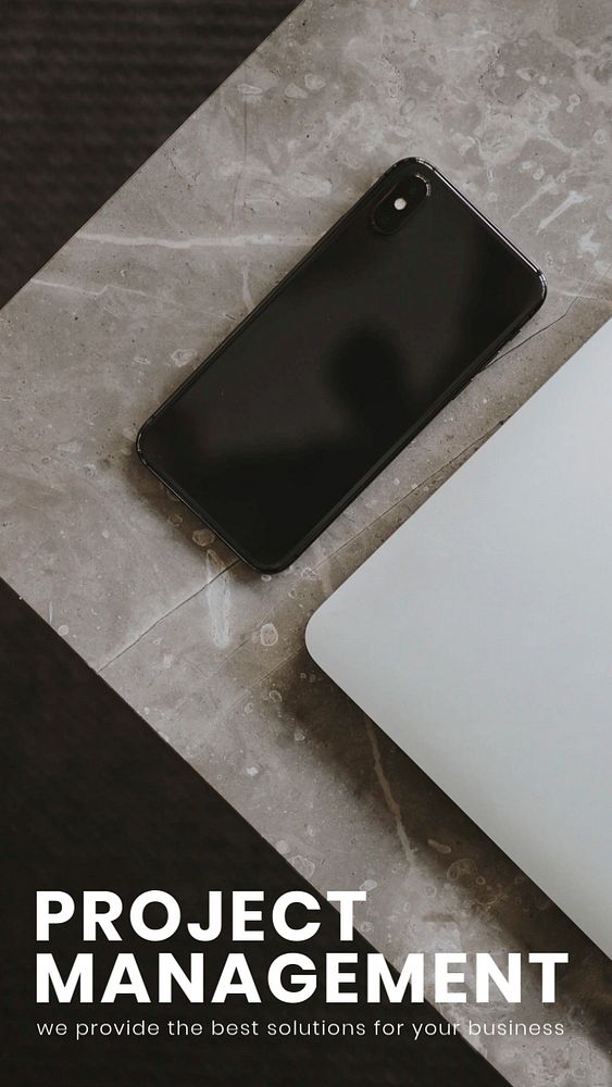 Project management Instagram story template, modern business design