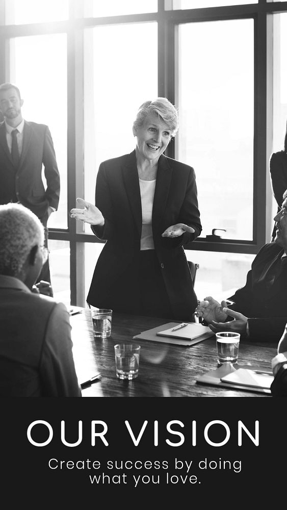 Business vision Instagram story template, modern design