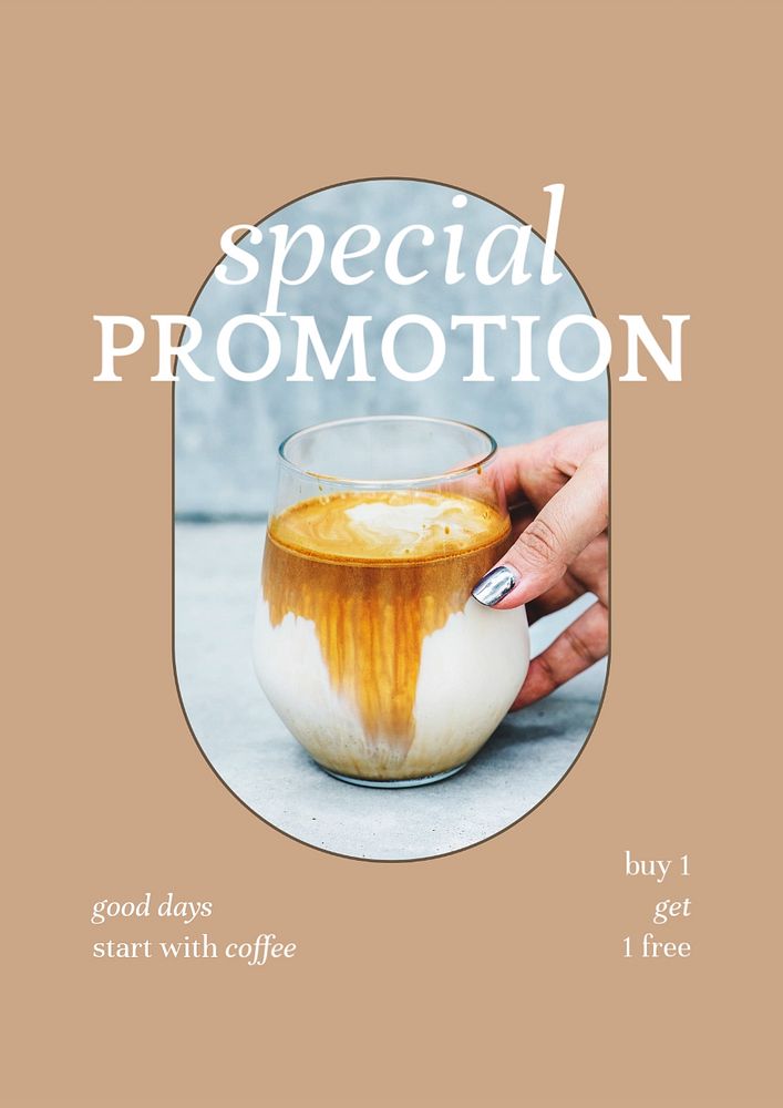 Cafe promotion editable template design