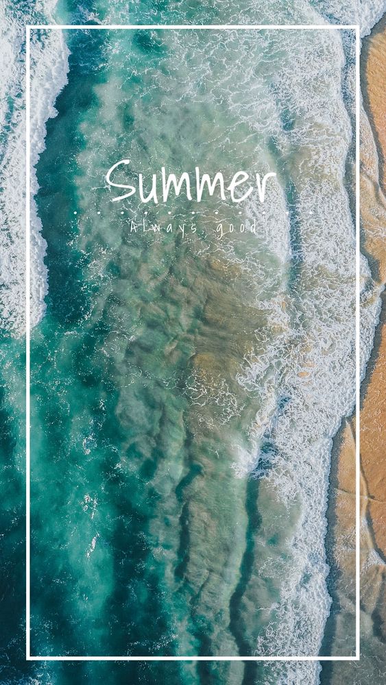 Summer aesthetic Instagram story template, ocean wave photo