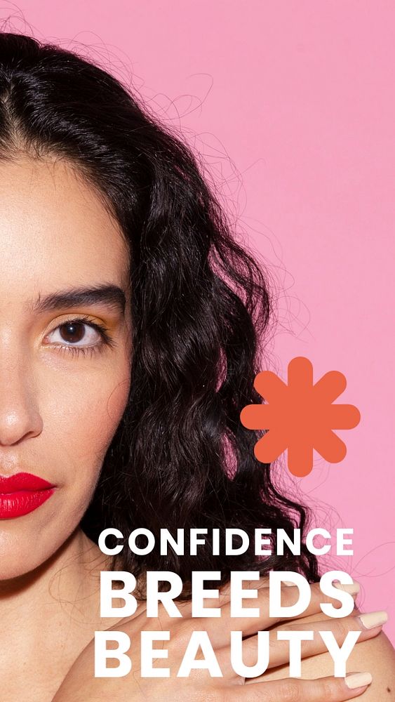 Confidence beauty Instagram story template