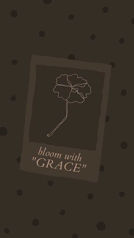 Cute flower Instagram story template, bloom with grace
