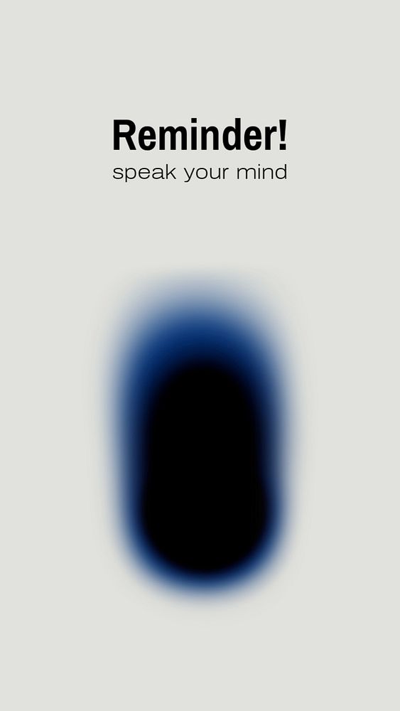 Self reminder Instagram story template, editable text