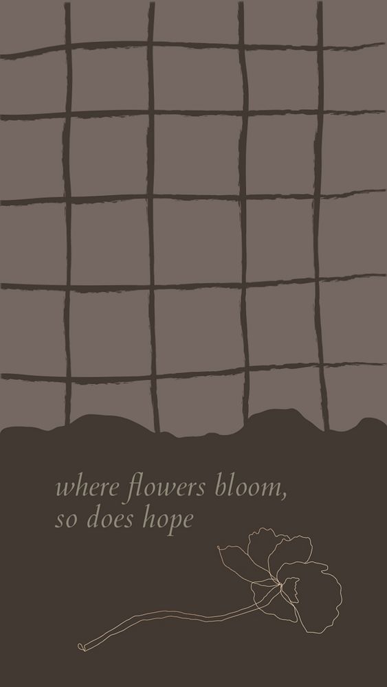 Brown floral Instagram story template, inspirational quote