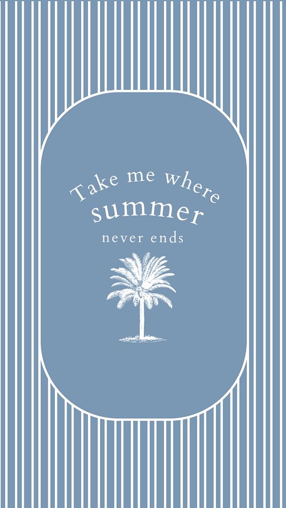 Summer quote Instagram story template, editable design