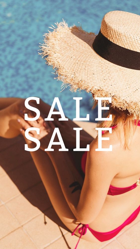 Summer sale Instagram story template, editable design