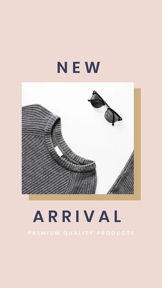 New arrival Instagram story template, minimal design