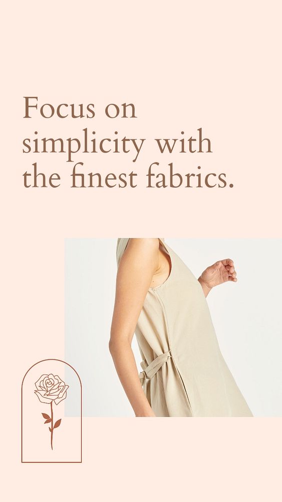 Fashion minimal instagram story template, aesthetic editable text