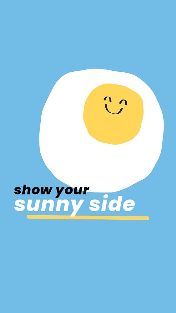 Happiness quote instagram story template, cute doodle, editable text
