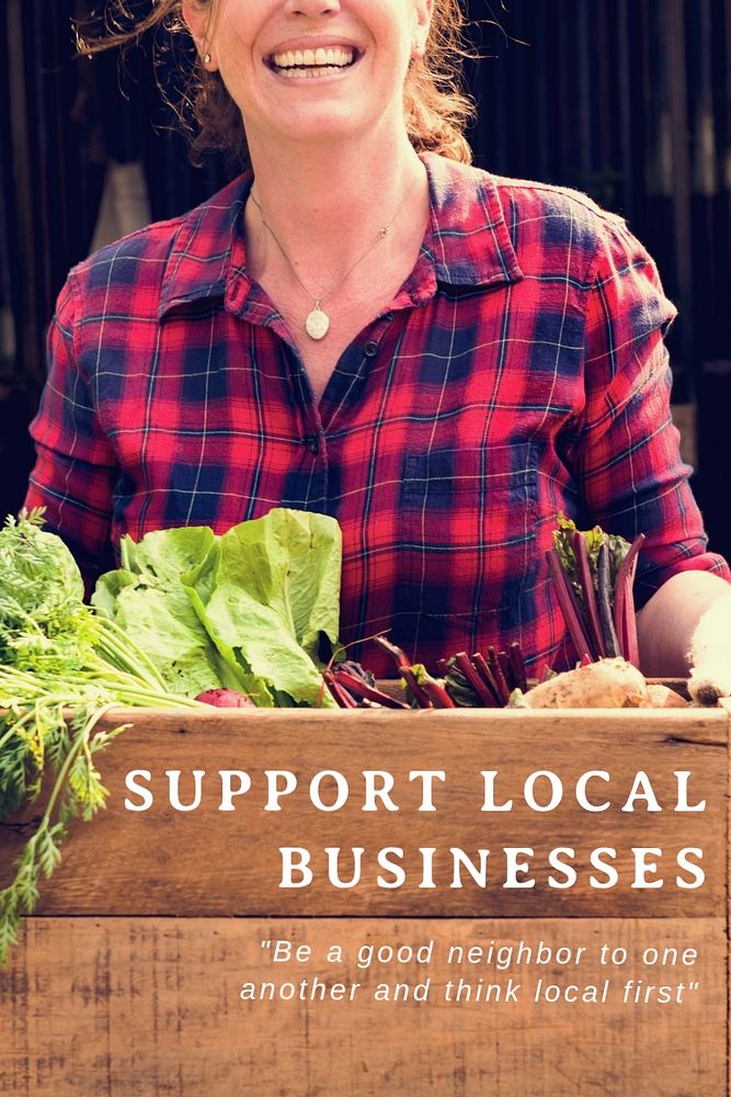 Farmers market Pinterest pin template, editable design