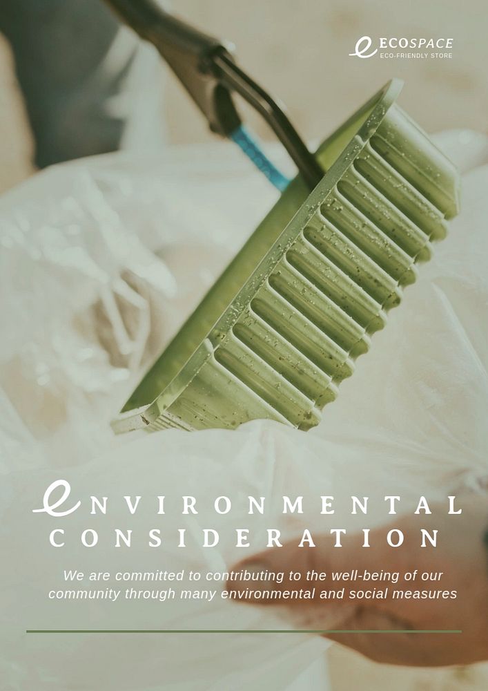 Social responsibility poster template, editable design