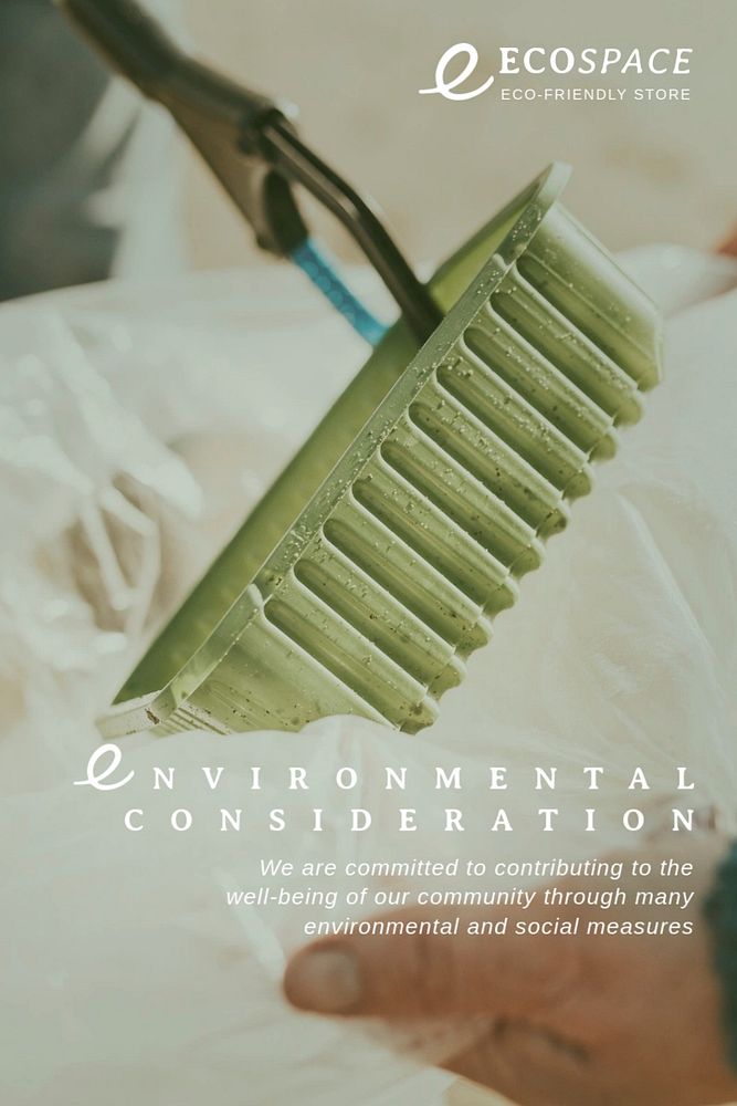 Environmental consideration Pinterest pin template, editable design