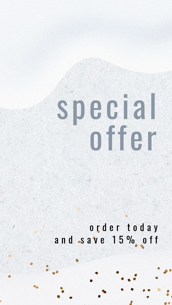 Special offer Instagram story template, luxury editable design