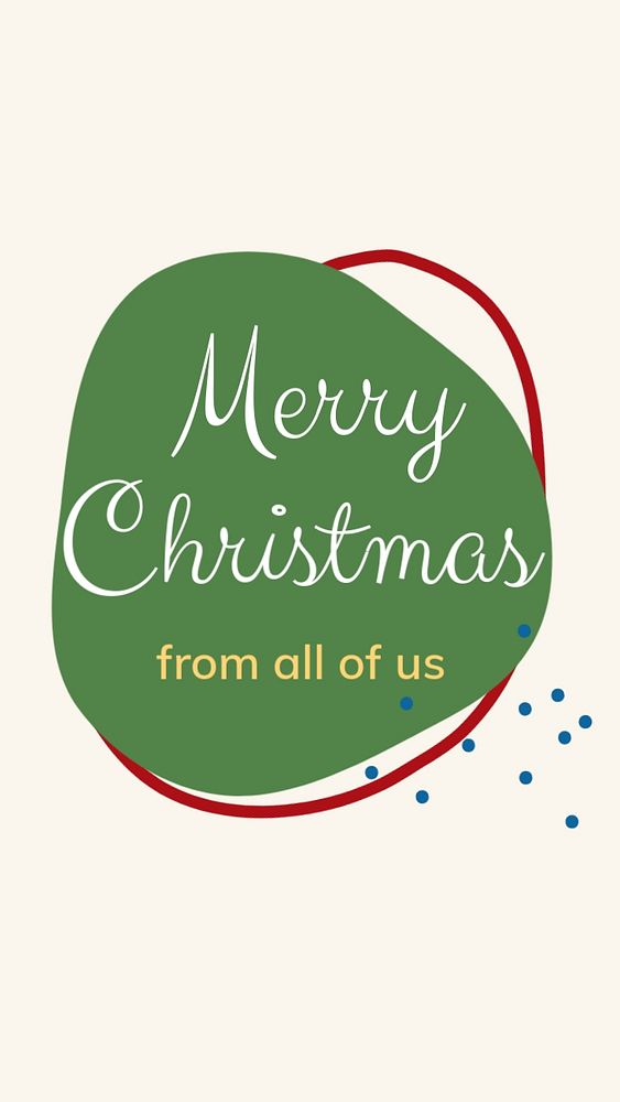 Merry Christmas Facebook story template, editable Memphis design