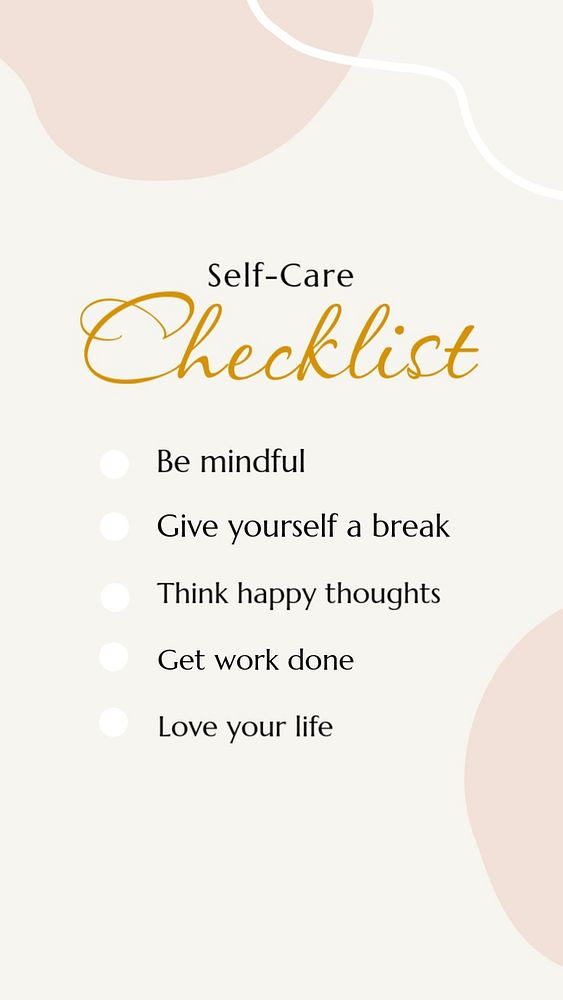 Checklist Instagram story template, editable text on pastel design