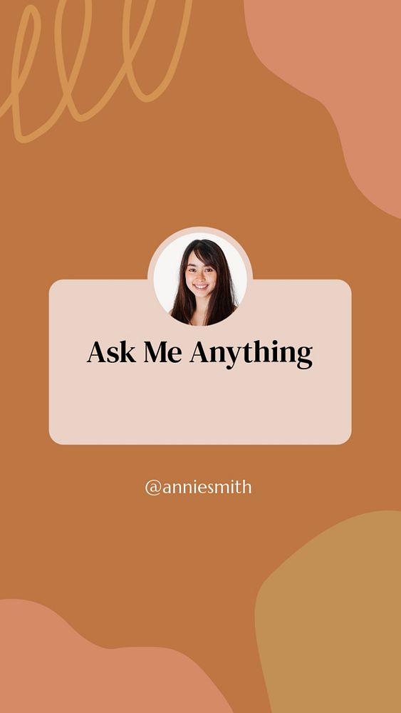 Ask me Instagram story template, editable text on pastel design