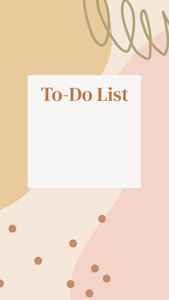 To do Instagram story template, editable text on pastel design