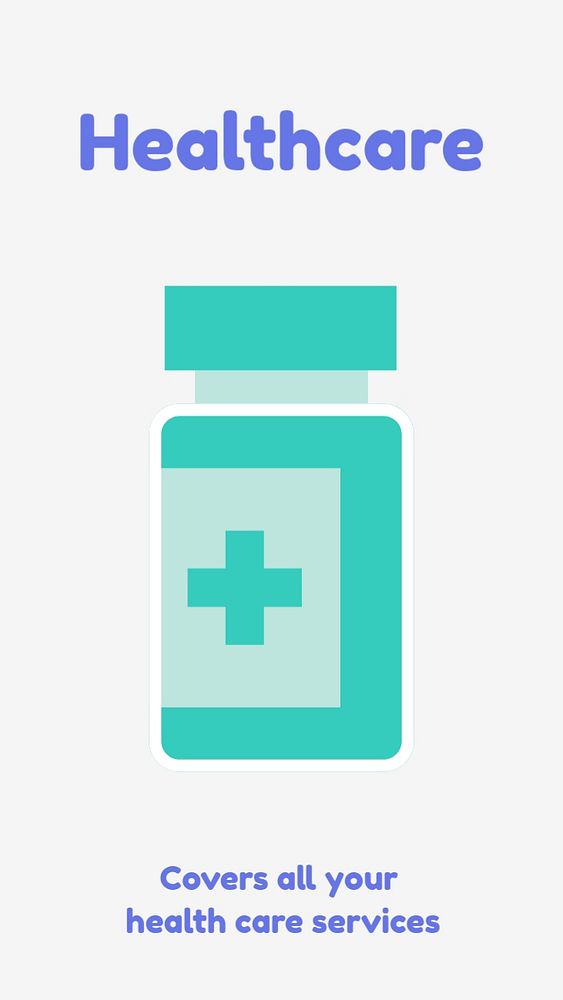 Medical insurance Facebook story template, healthcare design