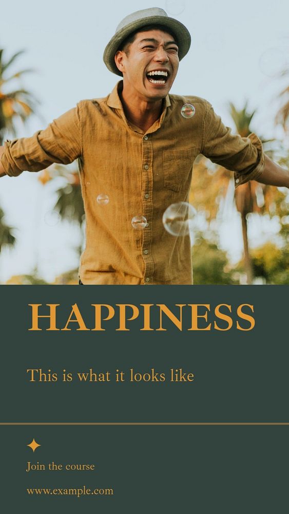 Happiness social story template, editable text