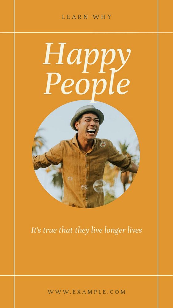 Happy people social story template, editable text