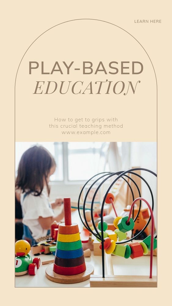 Play-based education social story template, editable text