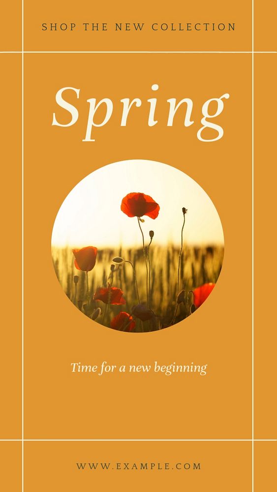 Spring collection social story template, editable text