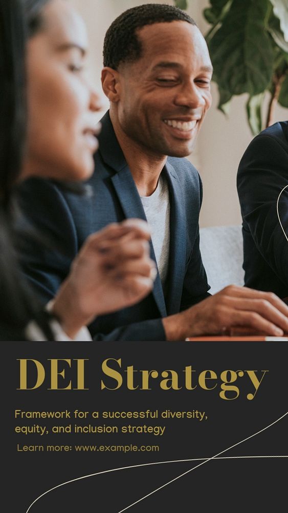 DEI strategy social story template, editable text