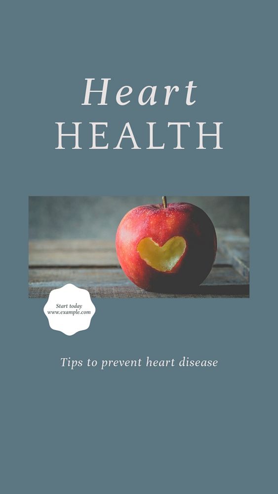 Heart health social story template, editable text