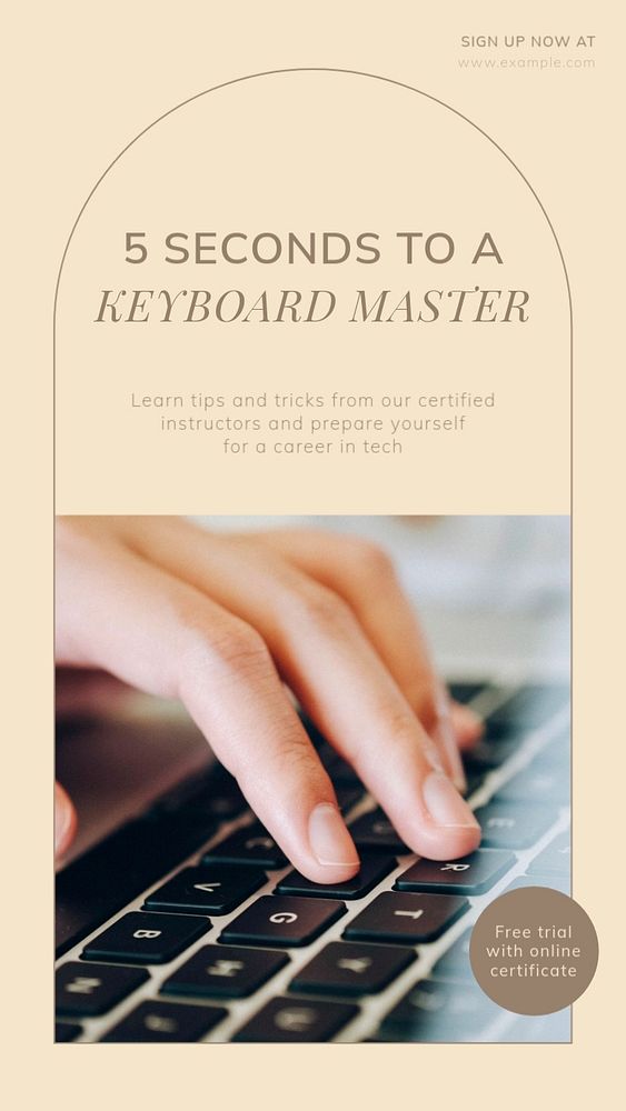 Keyboard online class social story template, editable text