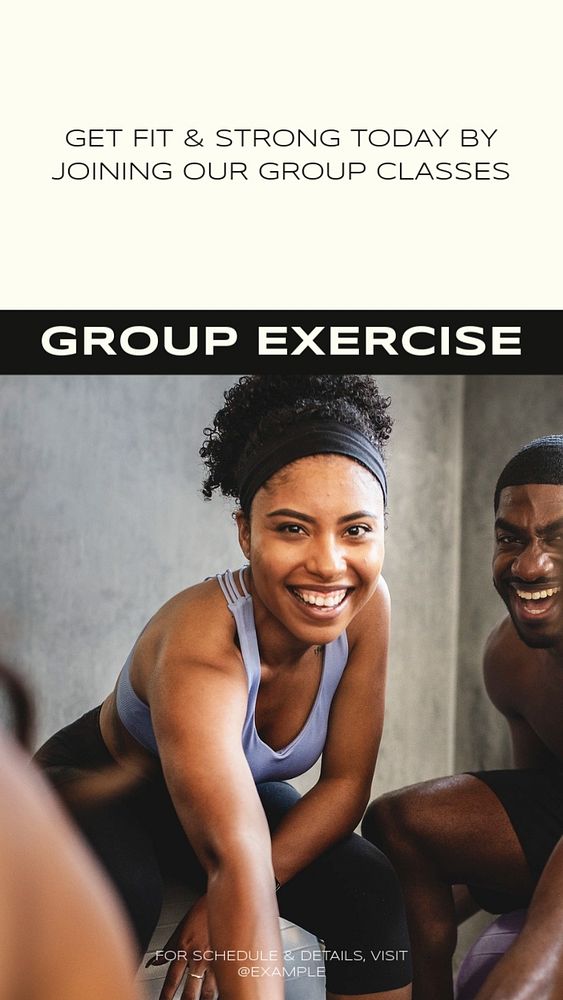 Group exercise social story template, editable text