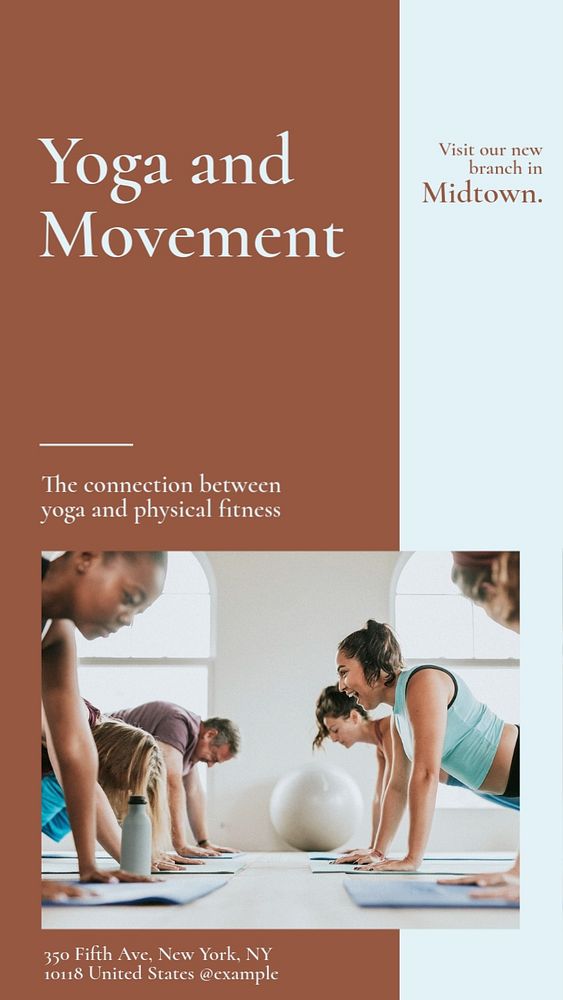 Yoga and movement social story template, editable text