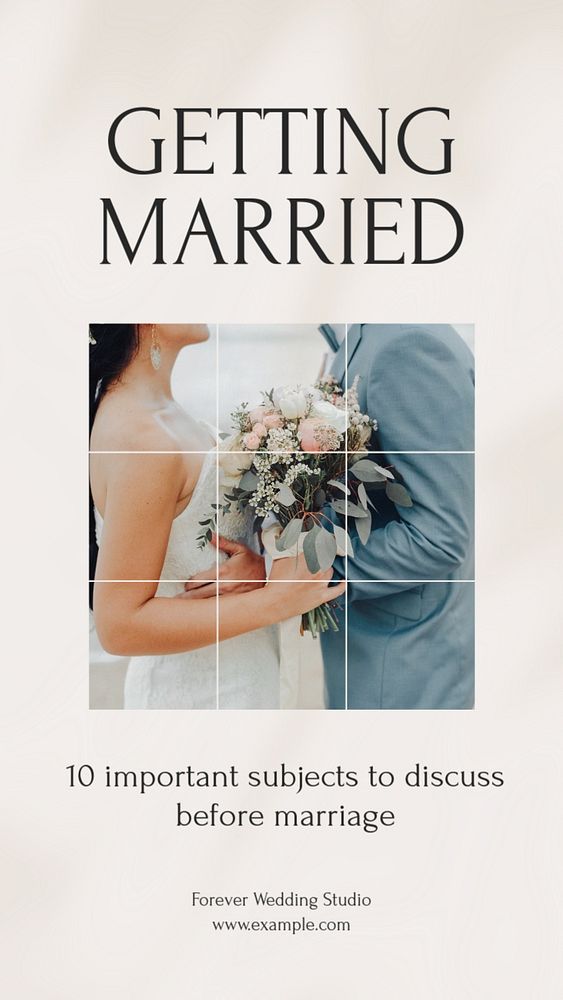 Marriage social story template, editable text