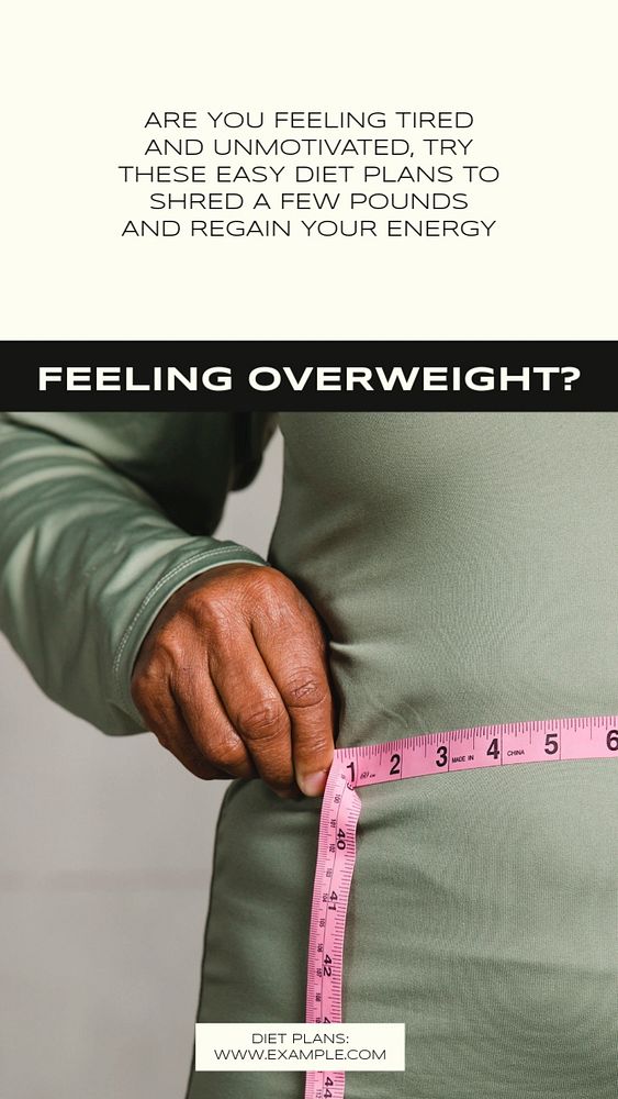 Feeling overweight? social story template, editable text