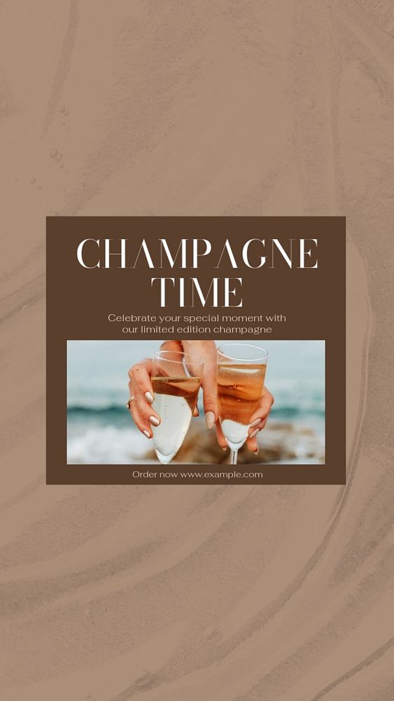 Champagne time social story template, editable text