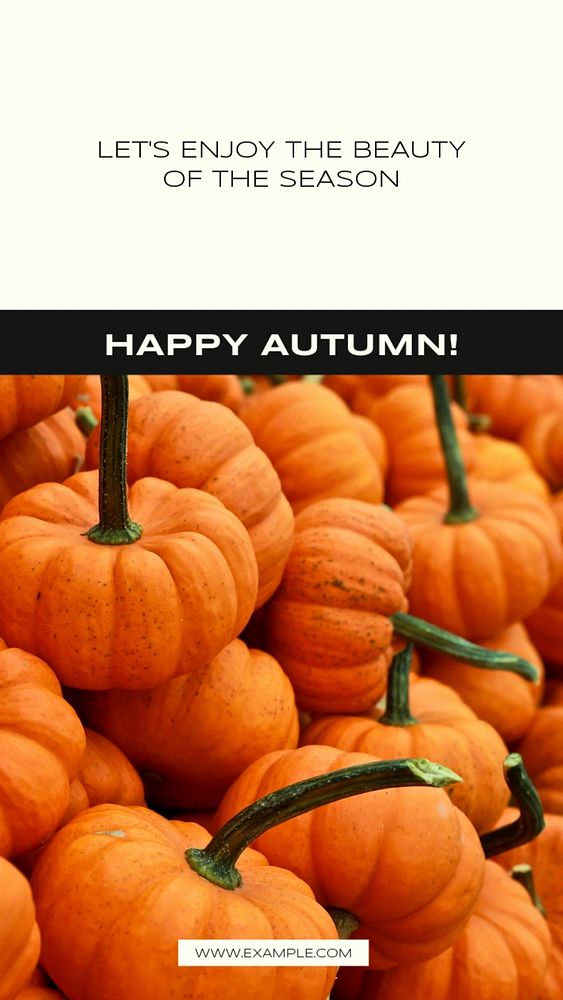 Happy autumn social story template, editable text