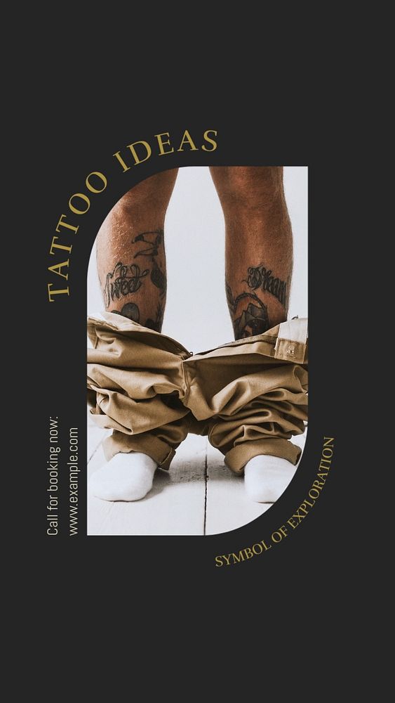 Tattoo ideas social story template, editable text