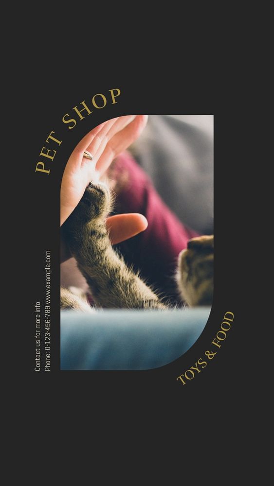 Pet shop social story template, editable text