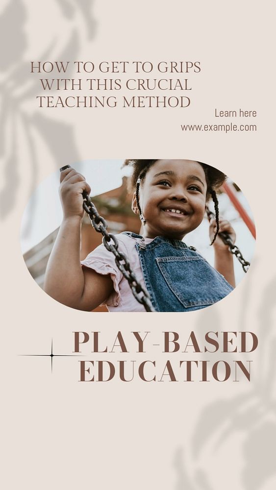 Play-based education social story template, editable text