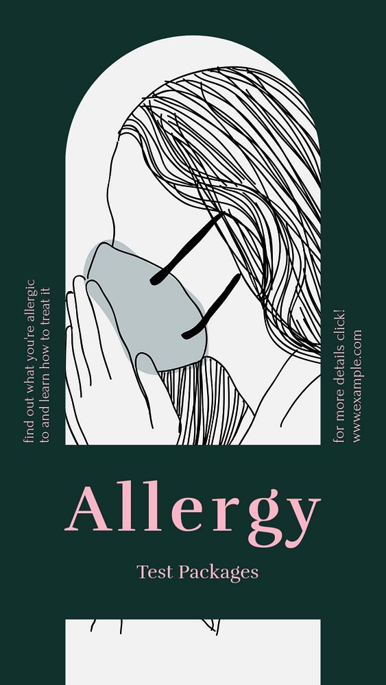 Allergy test social story template, editable text