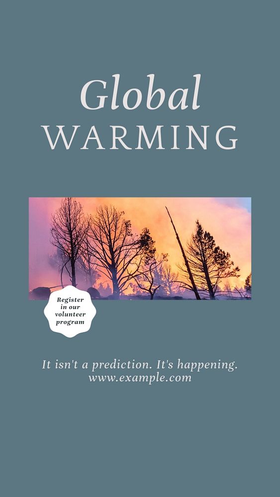 Global warming social story template, editable text