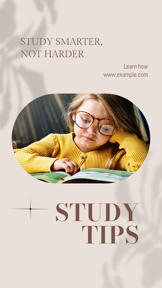 Study tips social story template, editable text