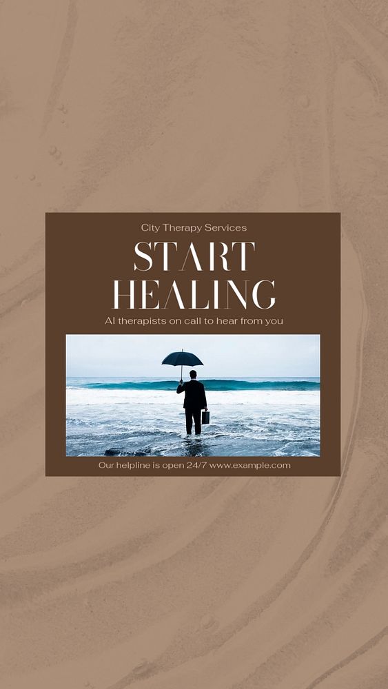 Healing social story template, editable text